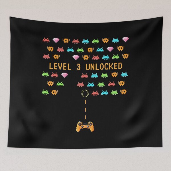 Item preview, Level 3 Unlocked - Video Gamer celebrates 3rd Birthday designed and sold by Rhu Creations.