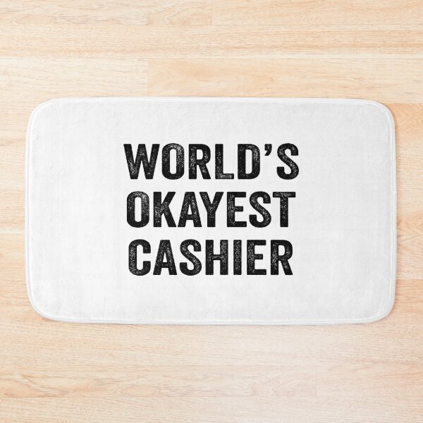 Item preview, World's okayest Cashier Shirt, Funny Cashier Dad Husband Womens Boyfriend Birthday Christmas Gift idea designed and sold by xlnv.