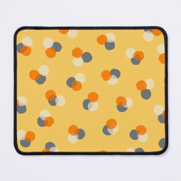 Item preview, Modern planets in soft buttery golden yellow, denim blue, baby orange and translucent white designed and sold by FrancesPoff.