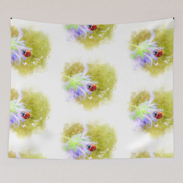 Item preview, Ladybug on Flower Watercolor designed and sold by DesignsofWhimsy.