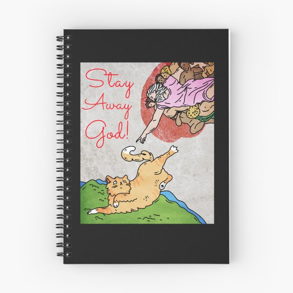 Item preview, Stay Away God Cat Meme designed and sold by IronicBGear.