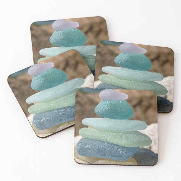 Item preview, seaglass stack  designed and sold by Jums-Med.