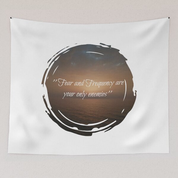 Item preview, Fear and frequency are your only enemies inspirational sunset quotes  designed and sold by HBWOLFARTS.