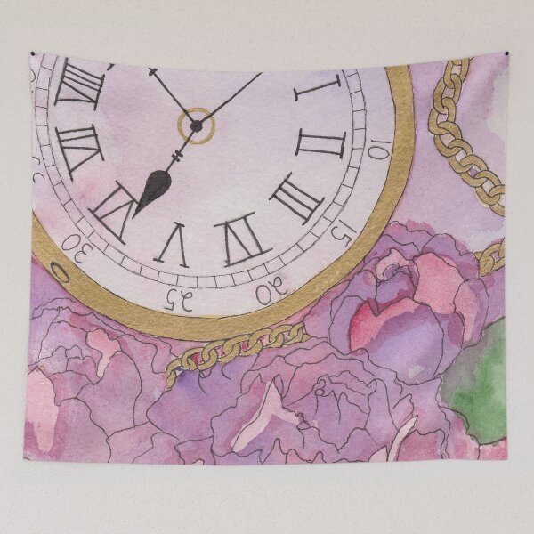 Item preview, Pocketwatch & Peony designed and sold by natandthearts.