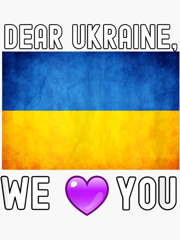 "Liebe Ukraine, wir lieben dich, bete für die Ukraine" Sticker von
