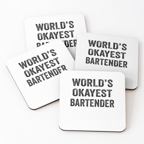 Item preview, World's okayest Bartender Shirt, Funny Bartender Dad Husband Womens Boyfriend Birthday Christmas Gift idea designed and sold by xlnv.