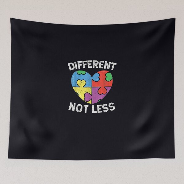 Item preview, Different Not Less Autism Awareness Puzzle Heart designed and sold by DeannaMarks.