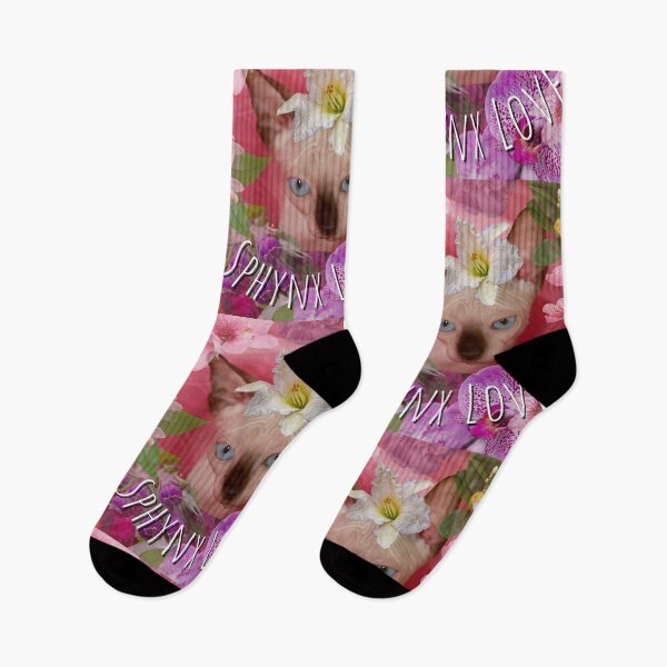 Item preview, Sphynx Love Kitten With Colorful Flowers Digital Design designed and sold by EarthArtDesigns.