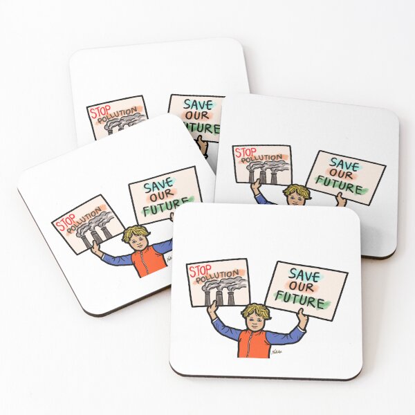 Item preview, Person holding sign stop pollution save future designed and sold by Nalidsa Sukprasert.