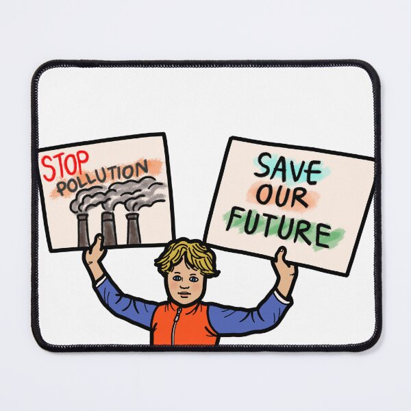 Item preview, Person holding sign stop pollution save future designed and sold by Nalidsa Sukprasert.
