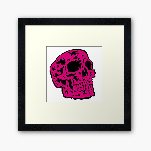 pink Skull Gerahmter Kunstdruck