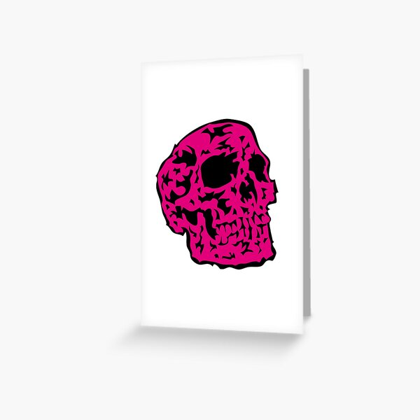 pink Skull Grußkarte