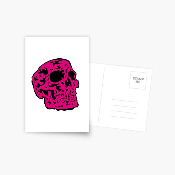 pink Skull Postkarte