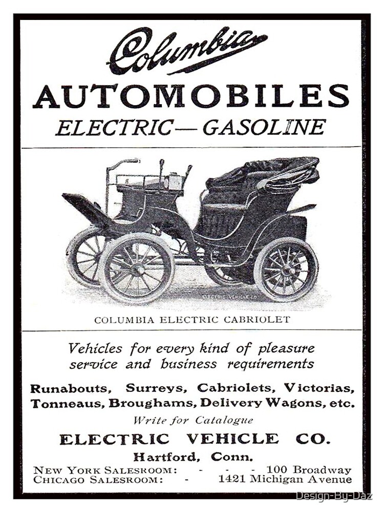 "Retro Electric Car Company" Poster for Sale by DesignByDaz Redbubble