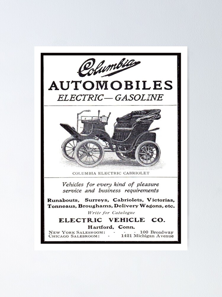 "Retro Electric Car Company" Poster for Sale by DesignByDaz Redbubble