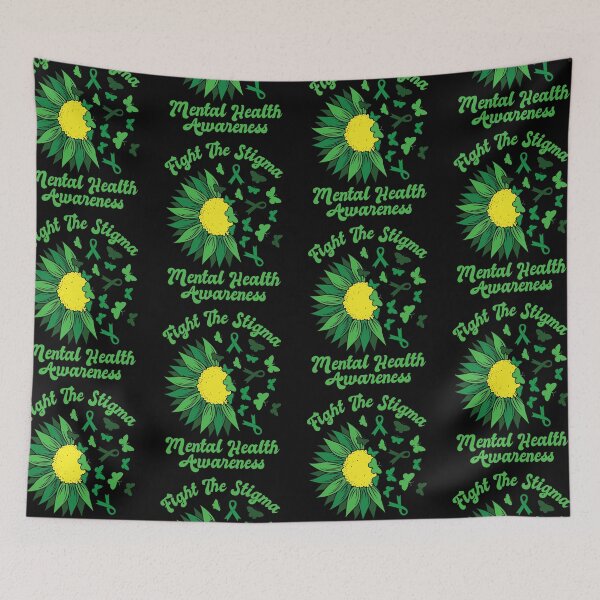 Item preview, Fight The Stigma Mental Health Awareness Sunflower Butterflies designed and sold by GravitiTees.