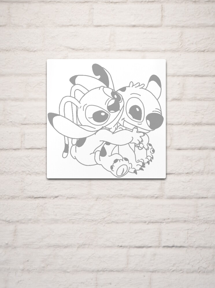 Stitch and Angel Metal Print for Sale by islobella