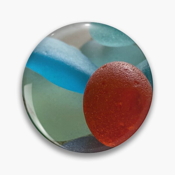 Item preview, seaglass red gem piece with aqua beachglass designed and sold by Jums-Med.