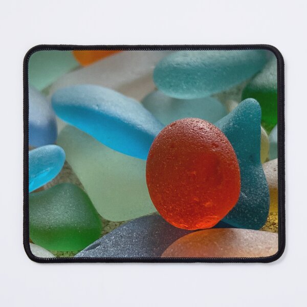 Item preview, seaglass red gem piece with aqua beachglass designed and sold by Jums-Med.