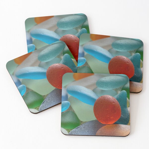 Item preview, seaglass red gem piece with aqua beachglass designed and sold by Jums-Med.