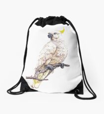 Sulphur Crested Cockatoo Drawstring Bag