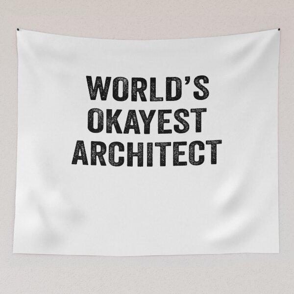 Item preview, World's okayest Architect Shirt, Funny Architect Dad Husband Womens Boyfriend Birthday Christmas Gift idea designed and sold by xlnv.
