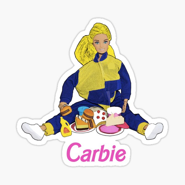 Carbie! (I'm Going On A Diet!) #Lockdown! Hilarious Barbie Art! Sticker
