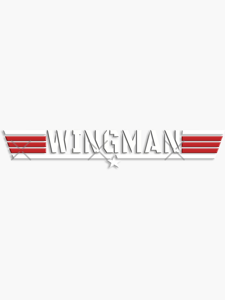 Wingman Top Gun Fighter Pilot Sticker For Sale By Dm360studio Redbubble