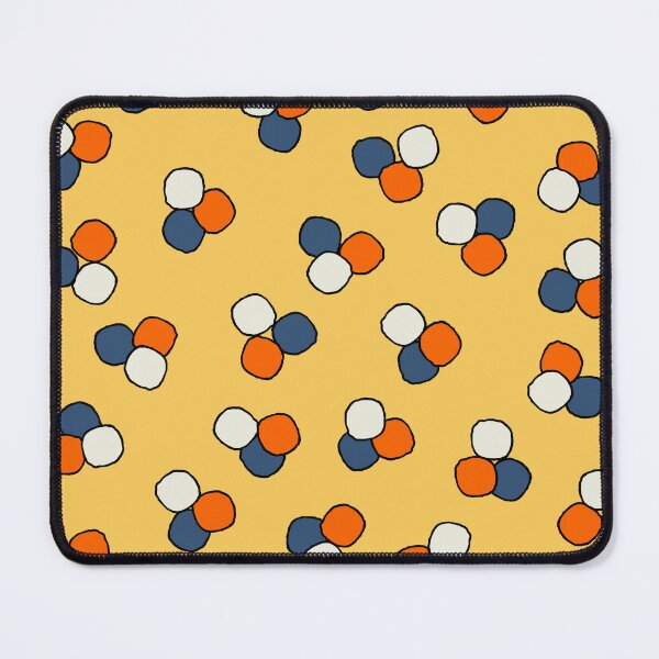 Item preview, Modern asteroids in soft buttery golden yellow, denim blue, baby orange and translucent white designed and sold by FrancesPoff.