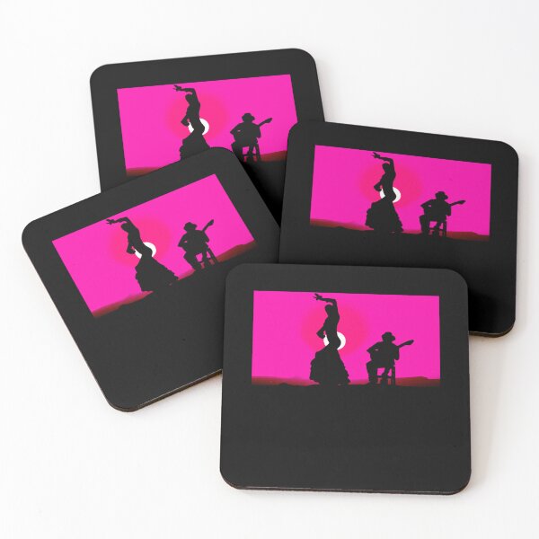 Item preview, FLAMENCO DANCER SUNSET SPAIN TRADITIONAL SEVILLIAN DANCE GUITAR PLAYER VAPORWAVE TSHIRT STICKER designed and sold by RaphaeDiasl.