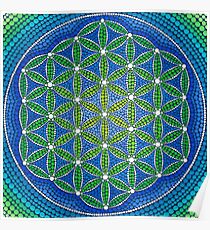 Flower of Life- Ocean Colours Poster