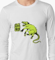 Oh No! Lime Opossum Long Sleeve T-Shirt