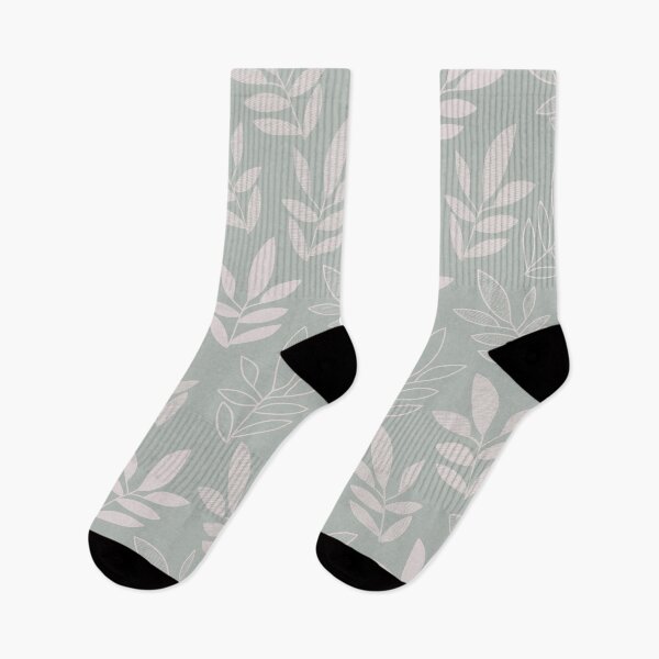Item preview, Calm And Peaceful Earthy Mother Nature Leaves Pattern Gray Teal designed and sold by scorpiolane.