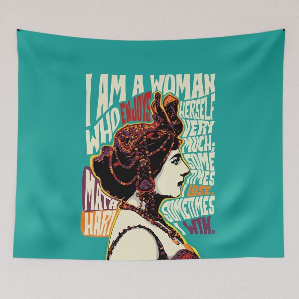 Item preview, Mata Hari, Pop Art Style Portrait of Famous Icons And Their Inspirational Quotes designed and sold by BONBcreative.