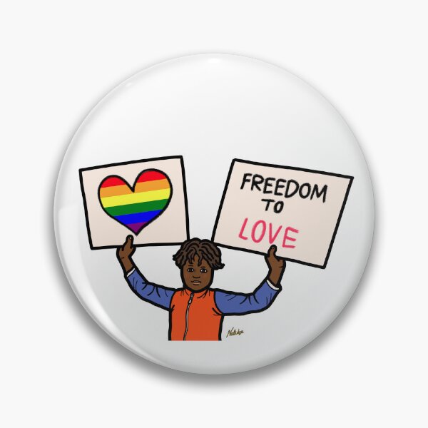 Item preview, Person holding sign freedom love gay pride lgbtq designed and sold by Nalidsa Sukprasert.