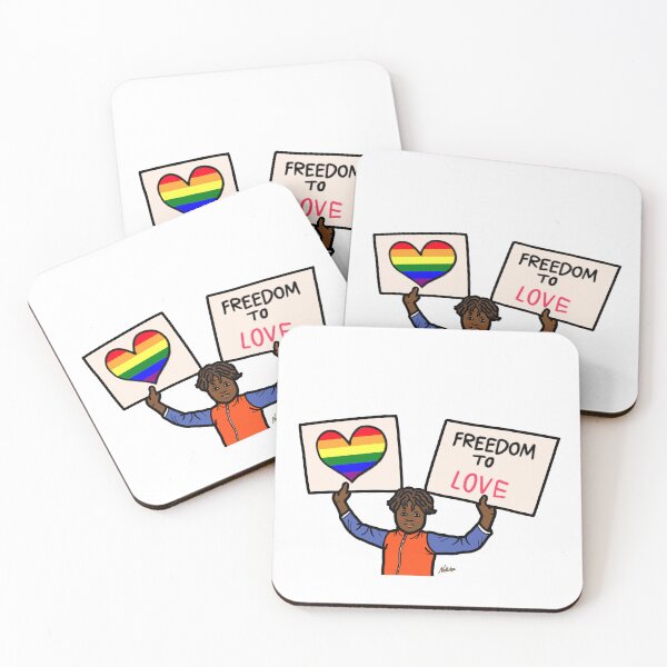 Item preview, Person holding sign freedom love gay pride lgbtq designed and sold by Nalidsa Sukprasert.
