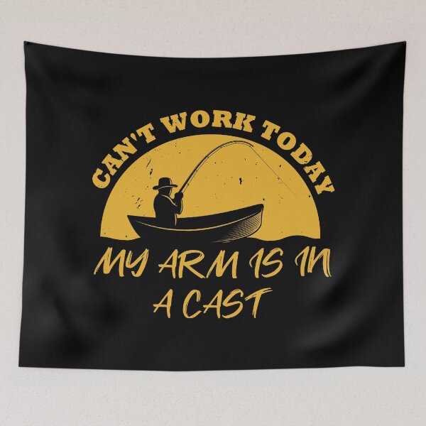 Item preview, Cant Work Today My Arm is in A Cast Funny Fishing Distressed Design for Fisher and Fisherman Gift designed and sold by TheMugsZone.
