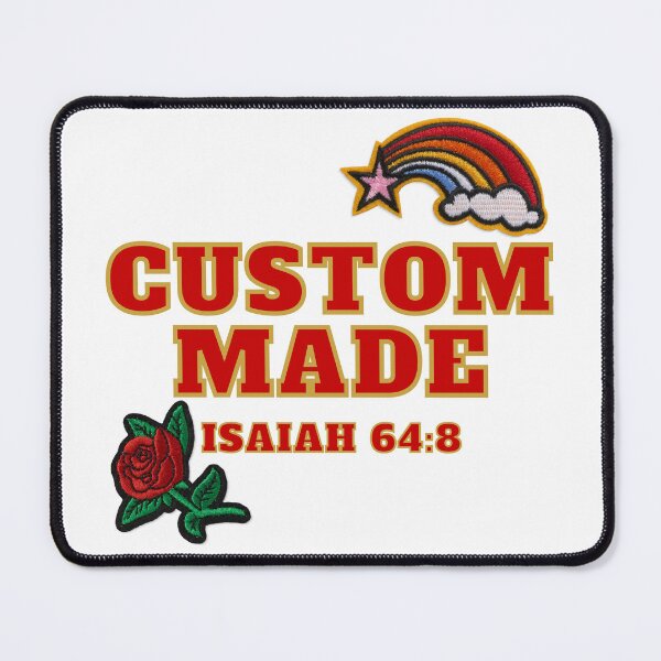 Item preview, Custom Made varsity jacket style patches Christian Bible verse Isaiah 64:8 designed and sold by Emily Roberts.