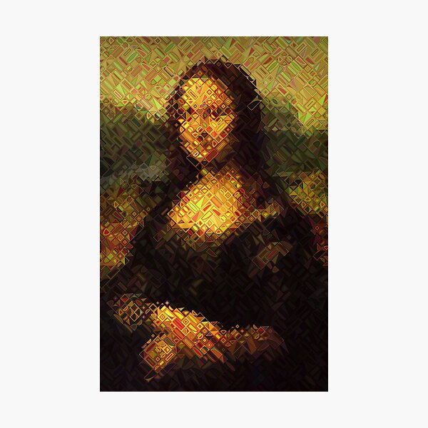 After Chuck Close - Portrait - Mona Lisa Photographic Print