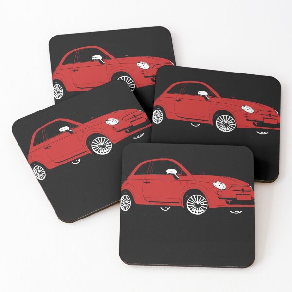 Item preview, Fiat 500 rojo y blanco designed and sold by NanetteDelermez.