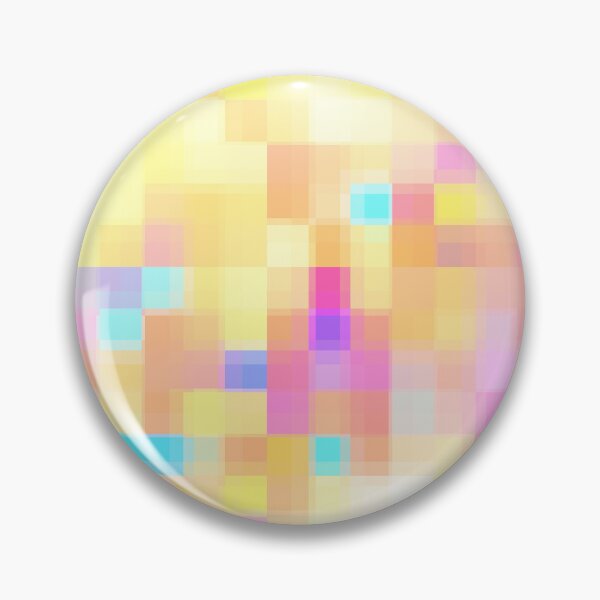 Item preview, geometric pixel square pattern abstract background in pink yellow blue designed and sold by Mrvell.