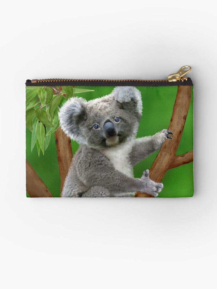 Blue Eyed Baby Koala Bear Zipper Pouch By Glenn Holbrook