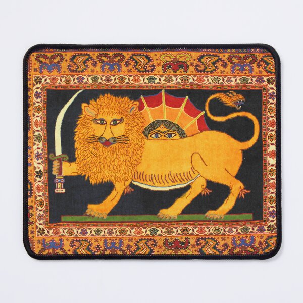 Bijar Kurdish Animal Rug with Rampant Lions Sticker for Sale by Vicky  Brago-Mitchell®