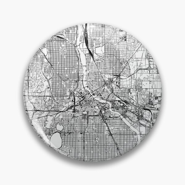 Item preview, Minneapolis White Map designed and sold by multiplicitymap.