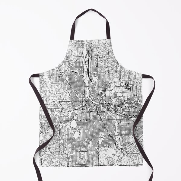 Item preview, Minneapolis White Map designed and sold by multiplicitymap.