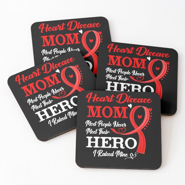 Item preview, Proud Heart Disease Mom Most People Never Meet Their Hero I Raised Mine Heart Disease Awareness designed and sold by Kohend.
