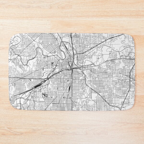 Item preview, Fort Worth White Map designed and sold by multiplicitymap.