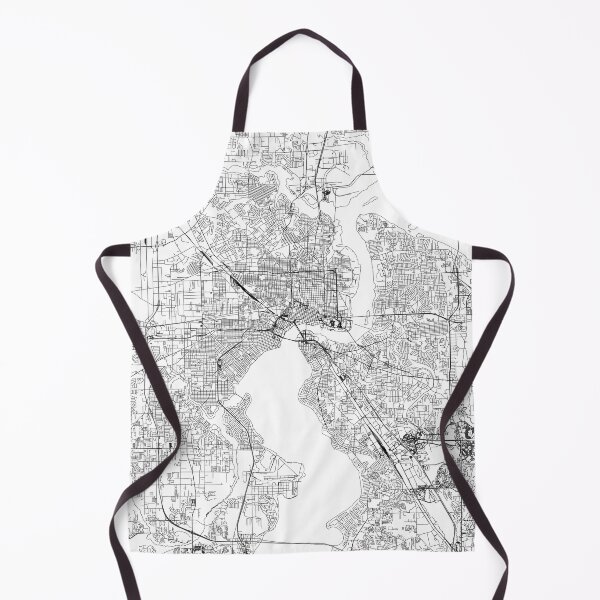 Item preview, Jacksonville White Map designed and sold by multiplicitymap.