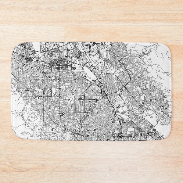 Item preview, San Jose White Map designed and sold by multiplicitymap.