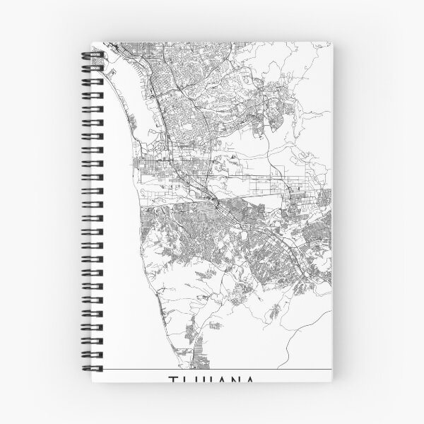 Item preview, Tijuana White Map designed and sold by multiplicitymap.